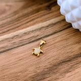 Breloque mini tortue classy à perle