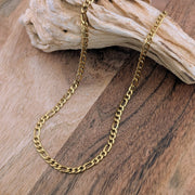 Chaine figaro en acier inoxydable or 20 po