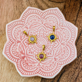 Breloque de soleil semi précieux