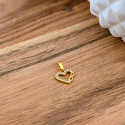 Breloque mini coeur infini à zircons