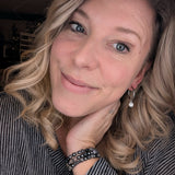 Pierre d'onyx ou de nacre avec finition argent