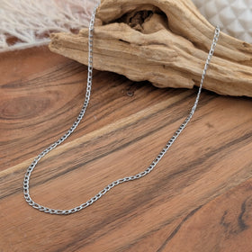 Chaine figaro argenté 18 ou 20 po