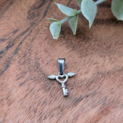 Breloque de mini clé de mon coeur argent