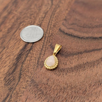 Pendentif quartz rose en forme de goutte