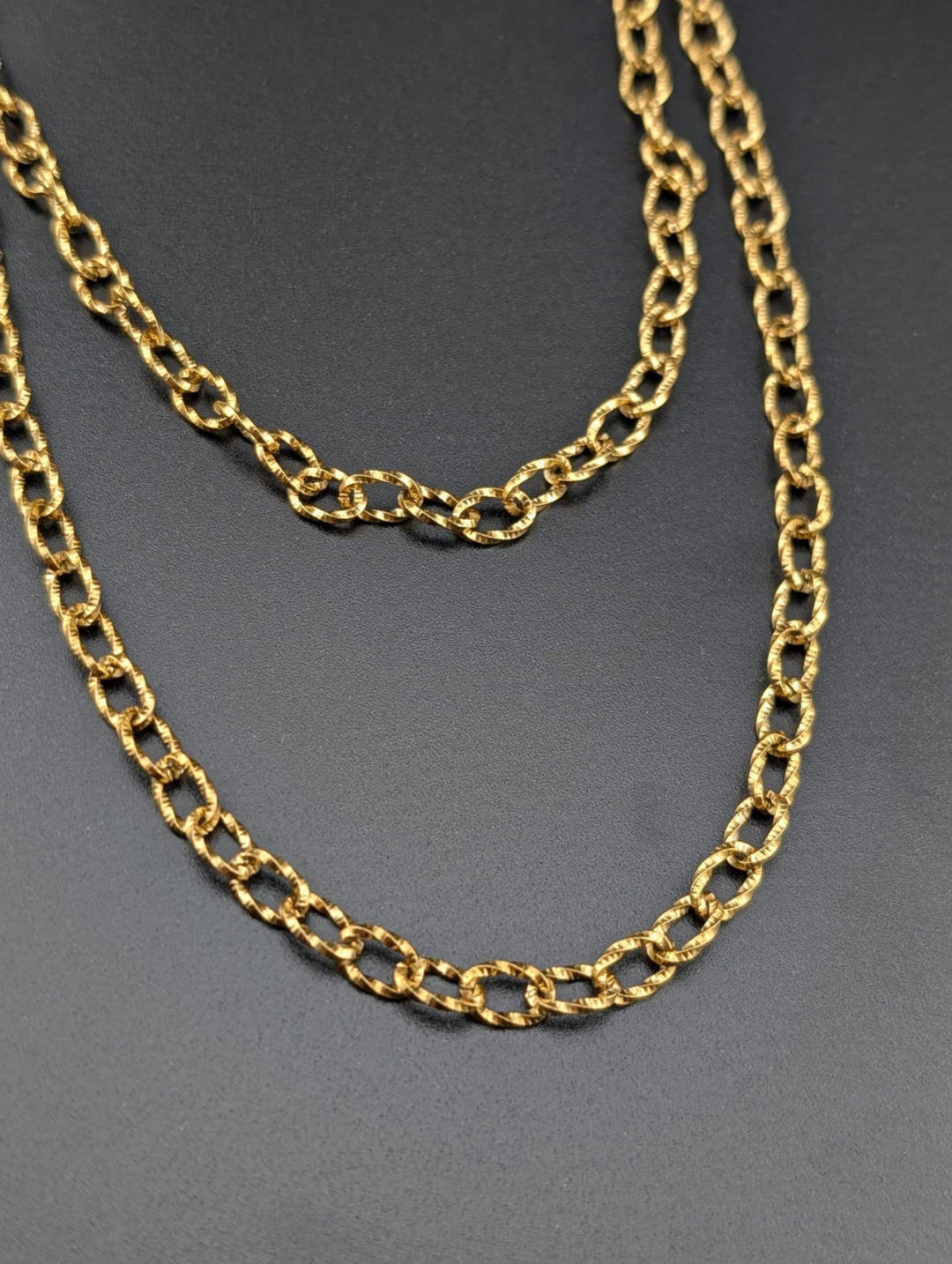 Collier chaine texturé Goldy
