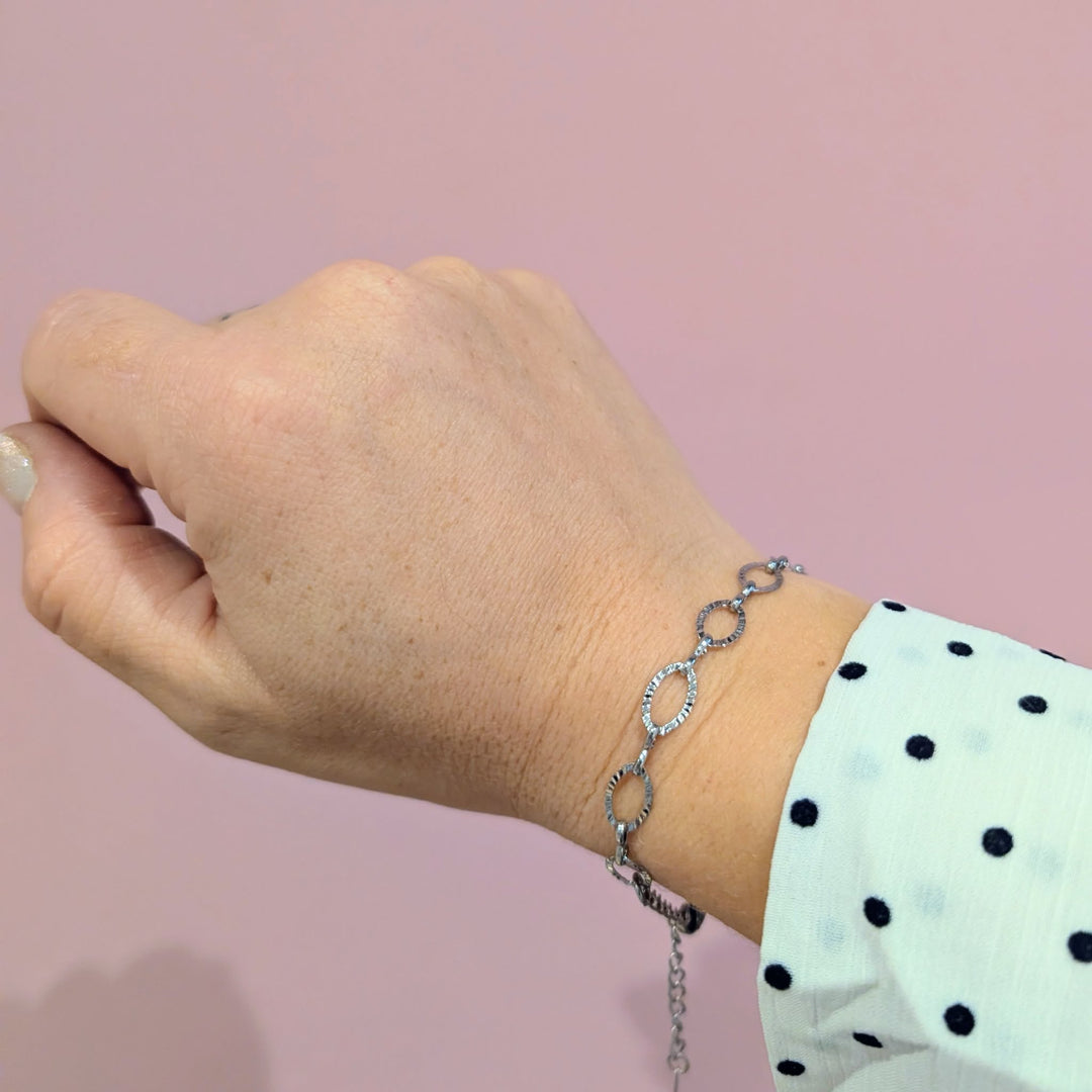 Bracelet Sarah en acier inoxydable doré ou argent