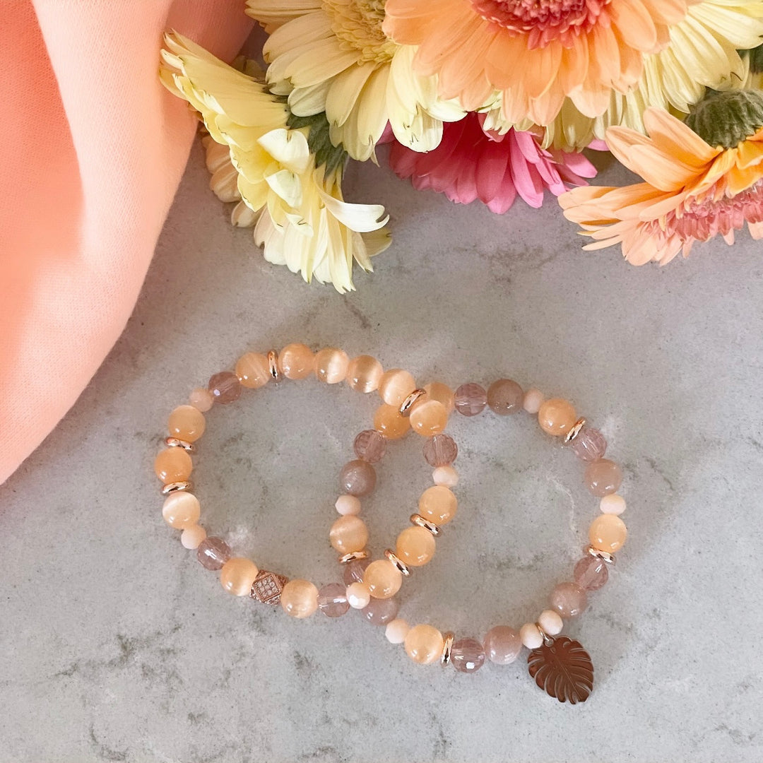 Duo de bracelets Fuzzy et Peachy