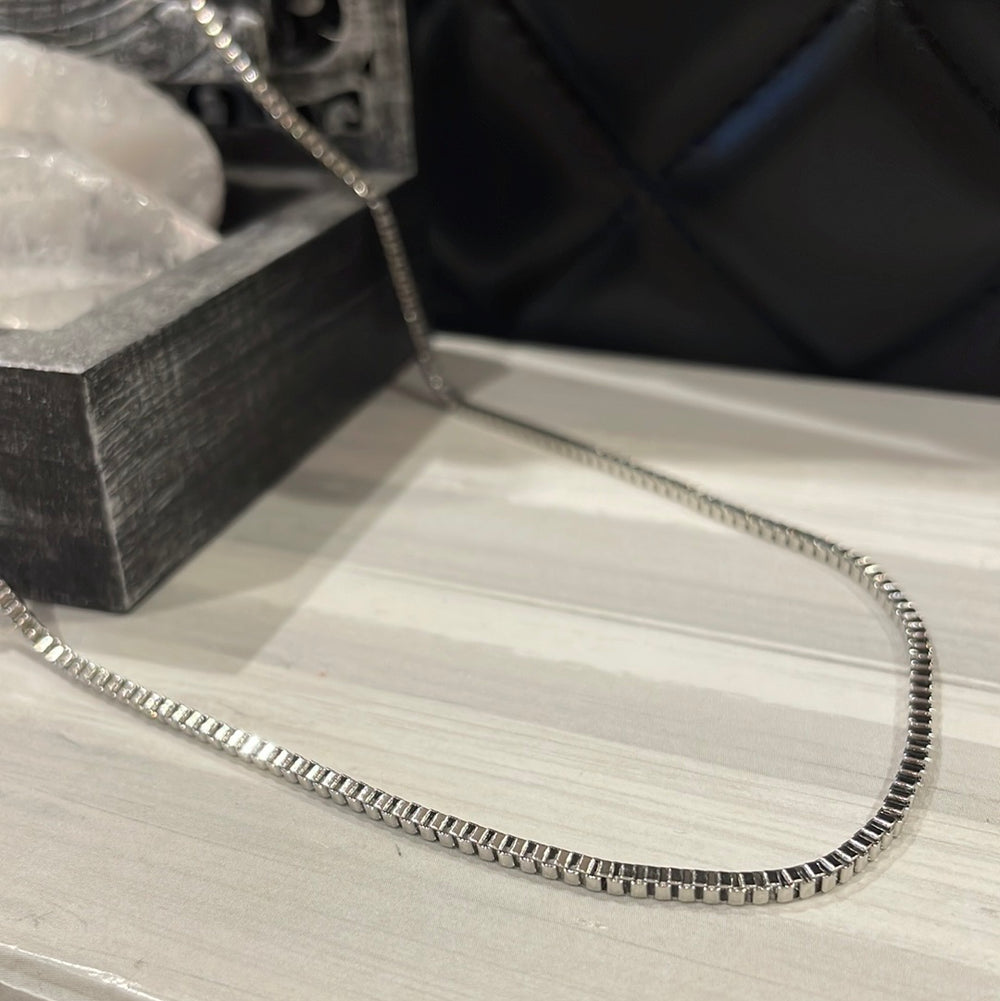 Collier Cubique en acier inoxydable Argent