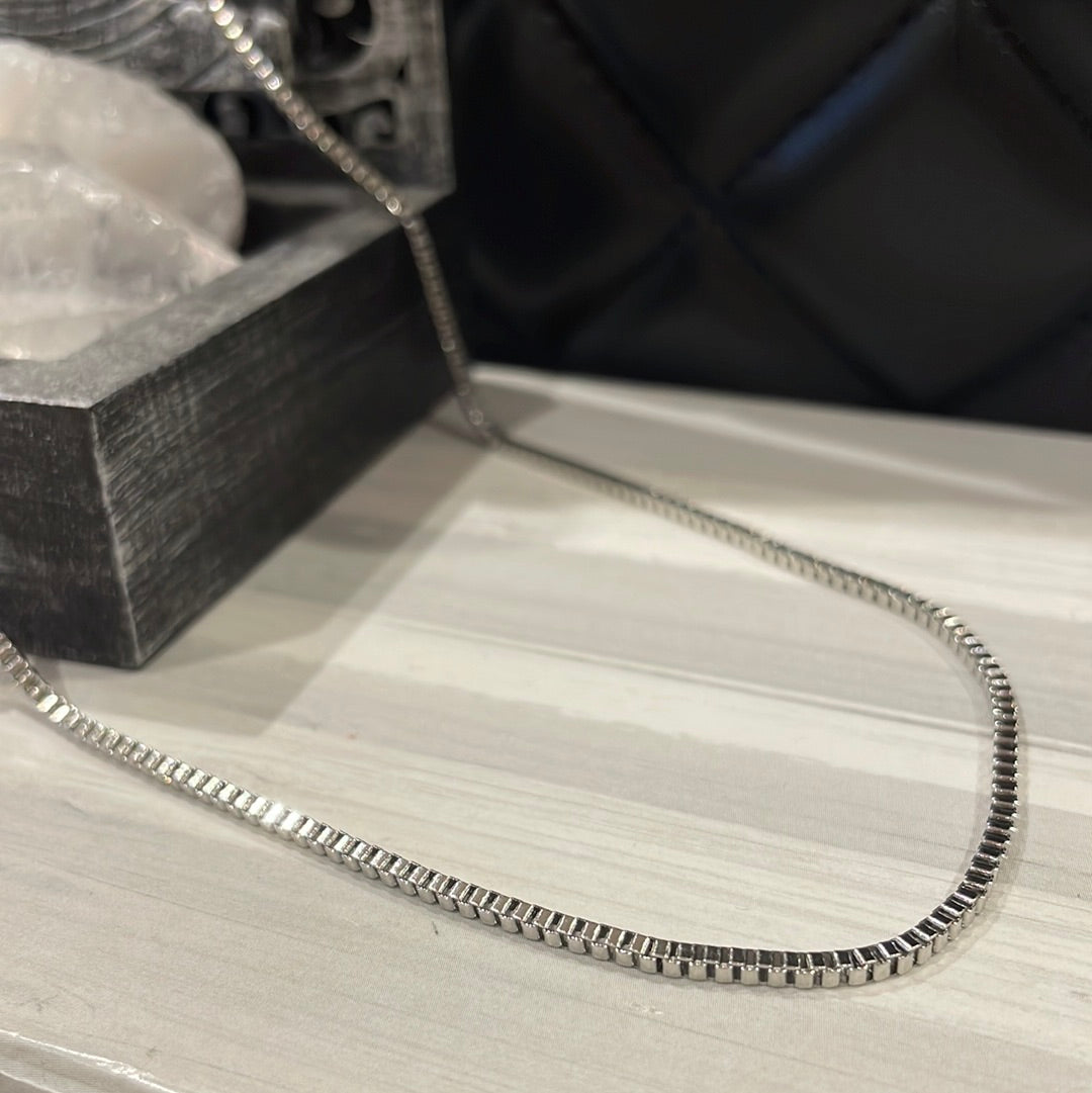 Collier Cubique en acier inoxydable Argent