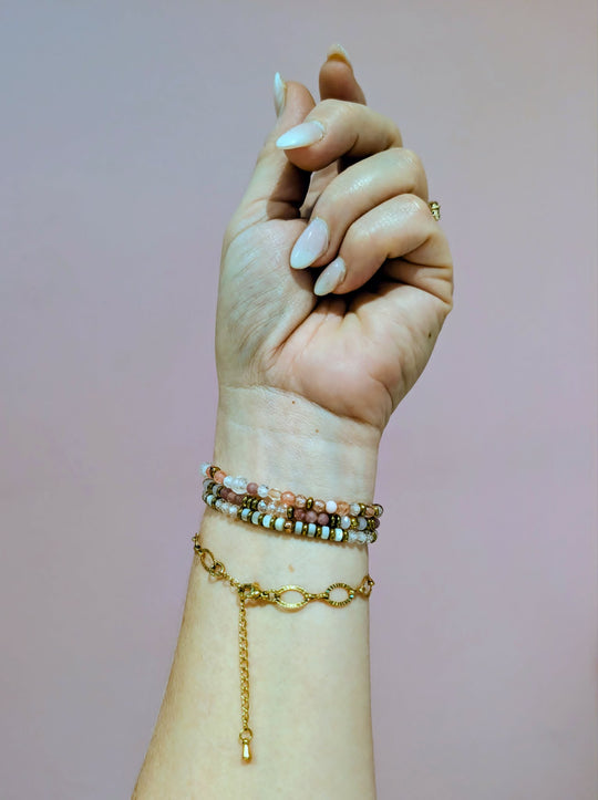 Bracelet Sarah en acier inoxydable doré