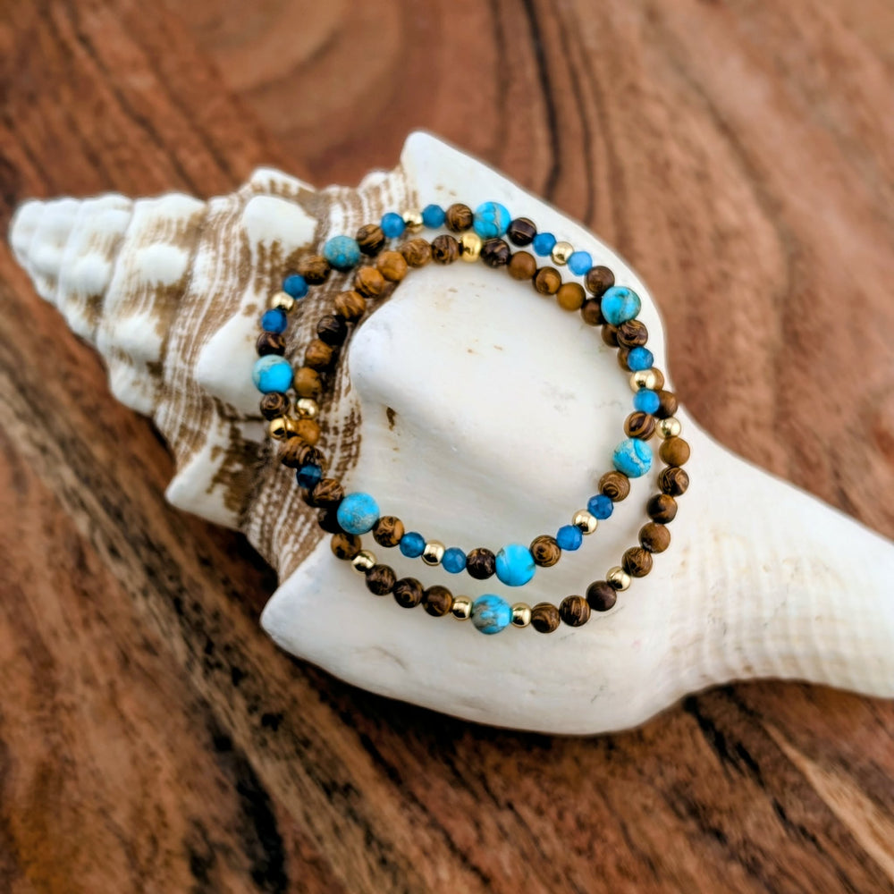 Choix de l'artiste jaspe impérial turquoise et jaspe chêne mat avec touche de doré