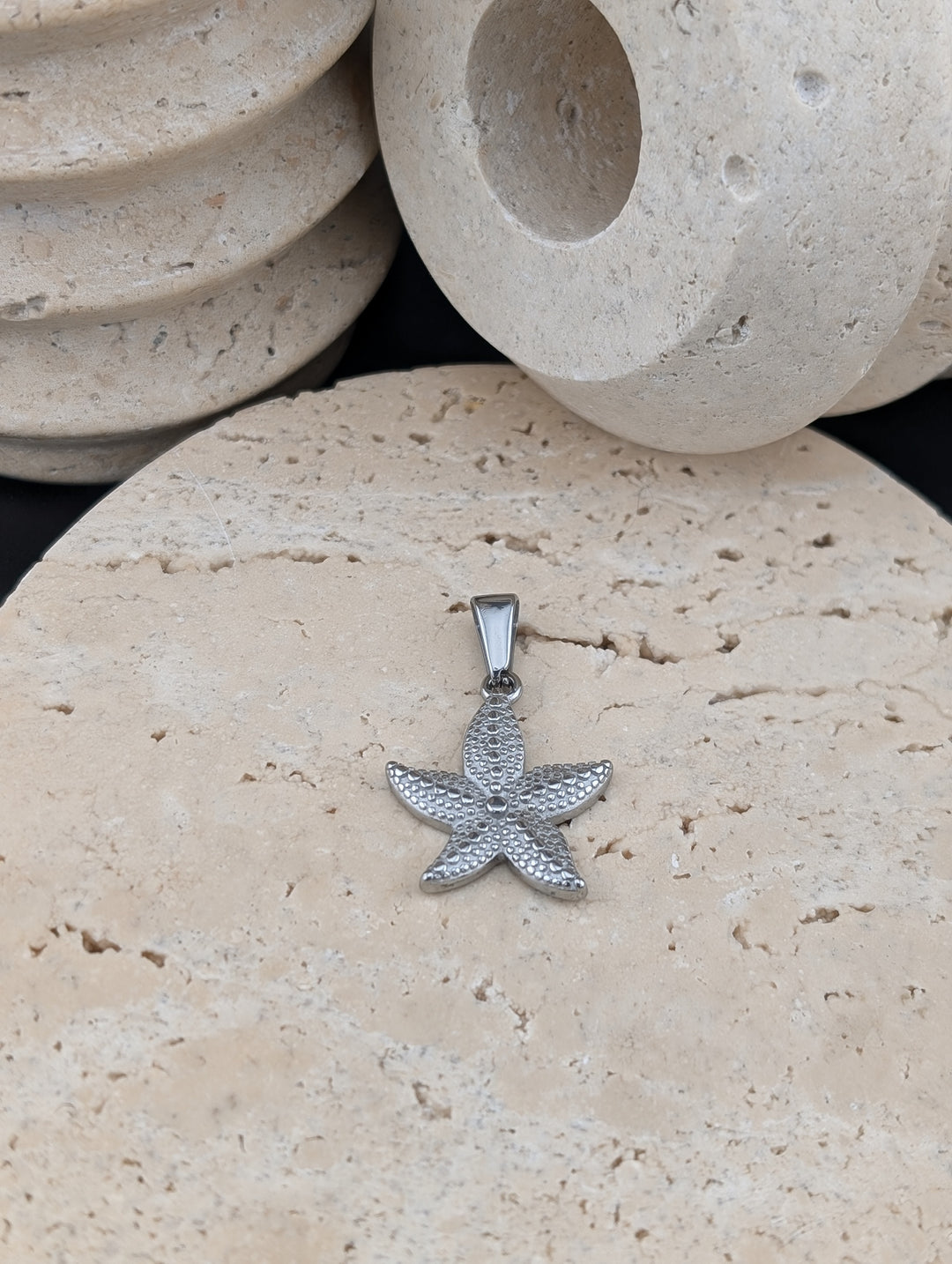 Étoile de mer à petits points or ou argent