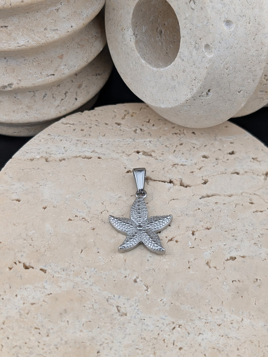 Étoile de mer à petits points or ou argent