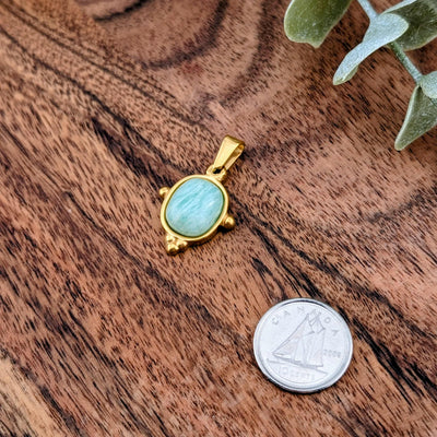 Médaillon amazonite ovale