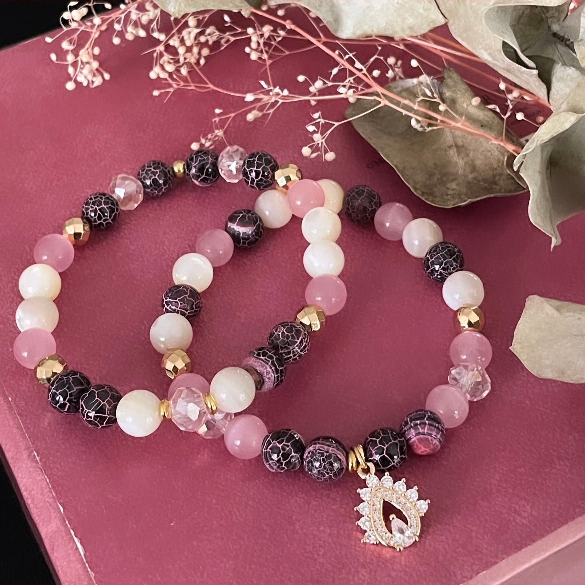 Duo of Passionate Rose Bracelets