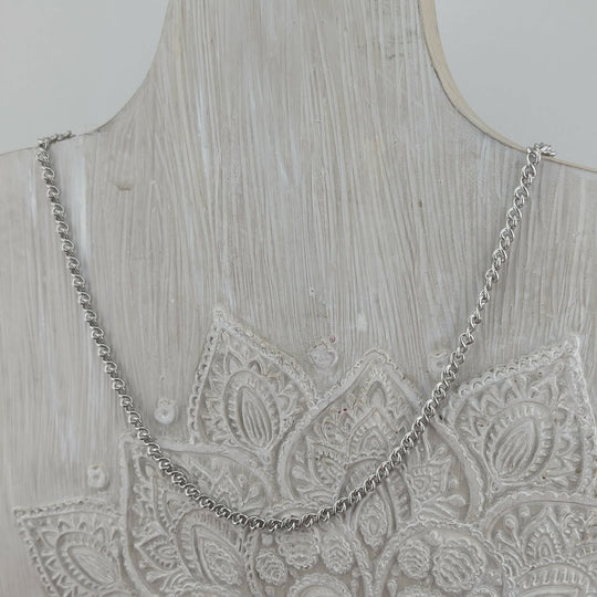 Chaine moyenne maillon infini or ou argent en acier inoxydable 18 ou 20 po