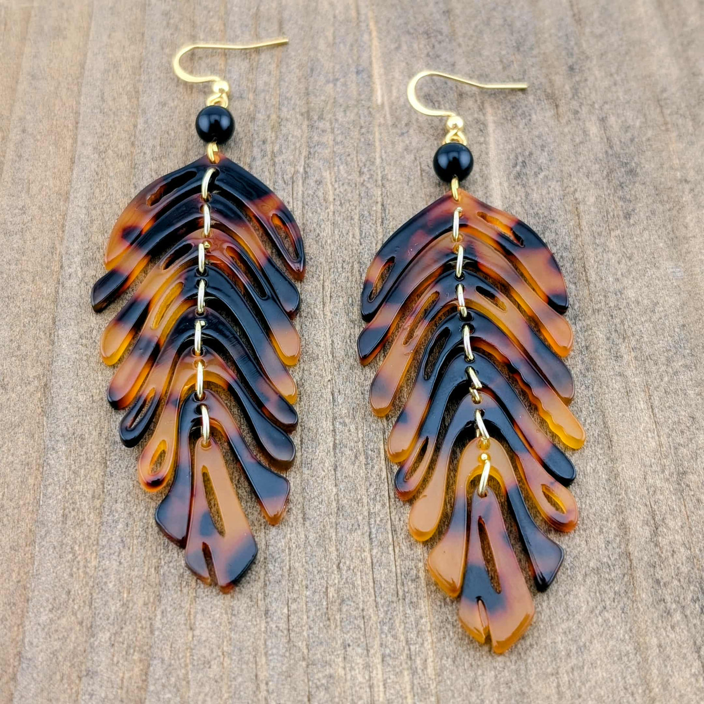 Boucles d'oreilles Breezy motif tortoise