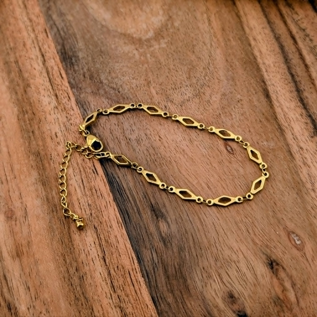 Bracelet Loreley en acier inoxydable doré