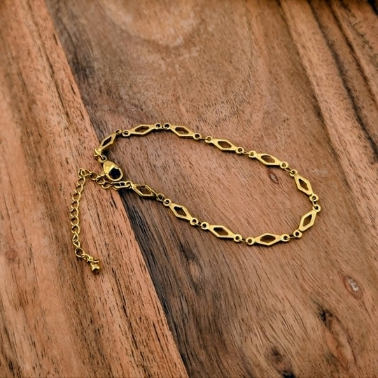 Bracelet Loreley en acier inoxydable doré
