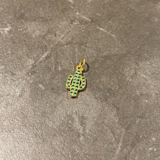 Breloque de cactus mexicain vert brillant