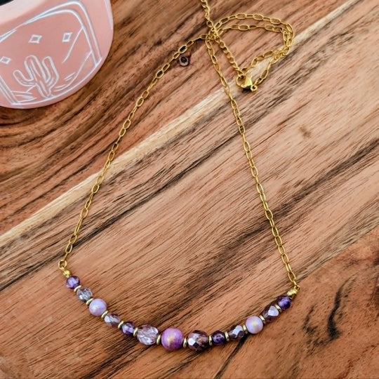 Collier Artsy lilas
