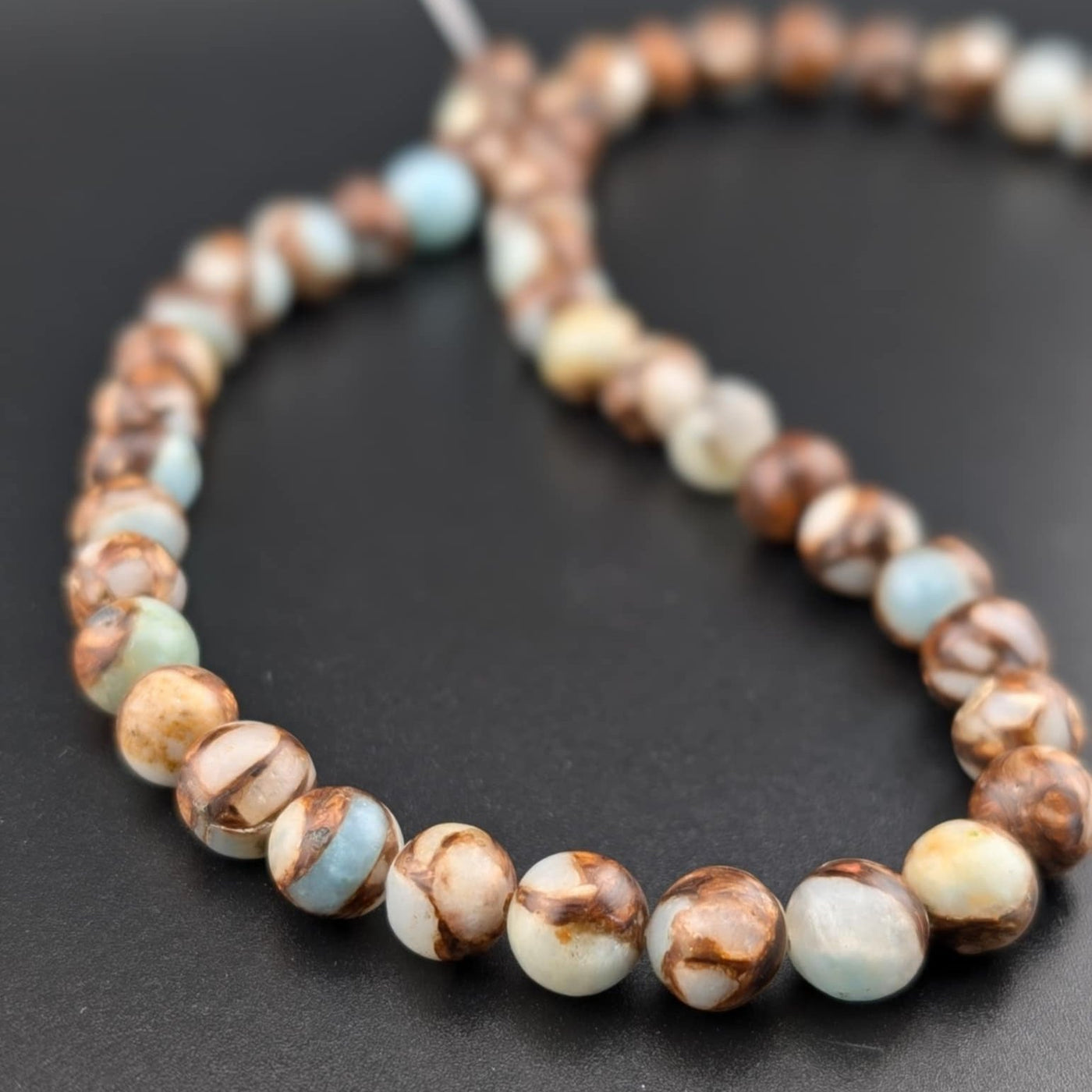 Turquoise dyed jasper rope