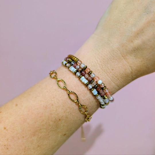 Bracelet Sarah en acier inoxydable doré