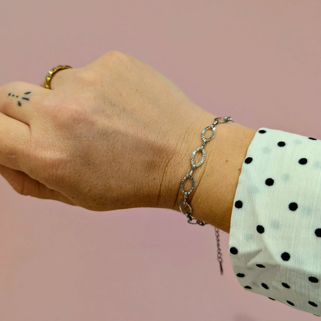 Bracelet Sarah en acier inoxydable doré ou argent