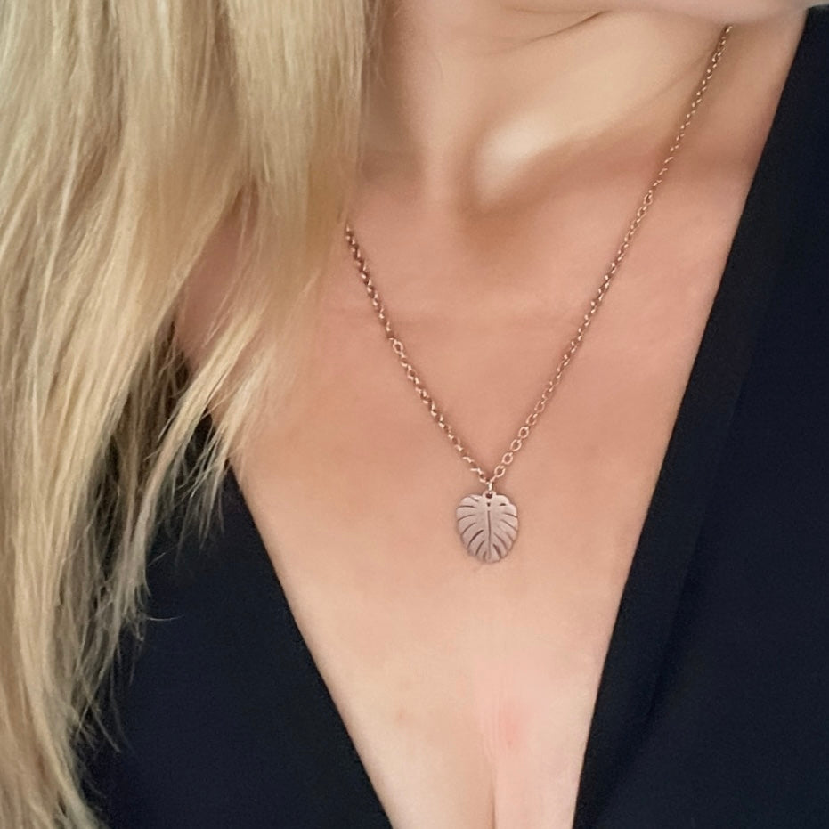 Collier Monstera RoseGold