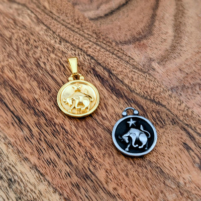 Breloque de signe astrologique et constellation double face