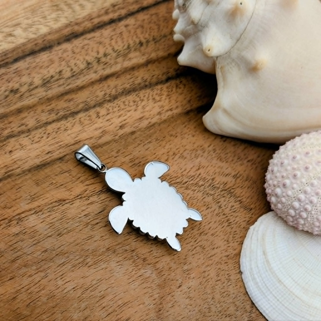 Breloque de tortue argent et or ensoleillé
