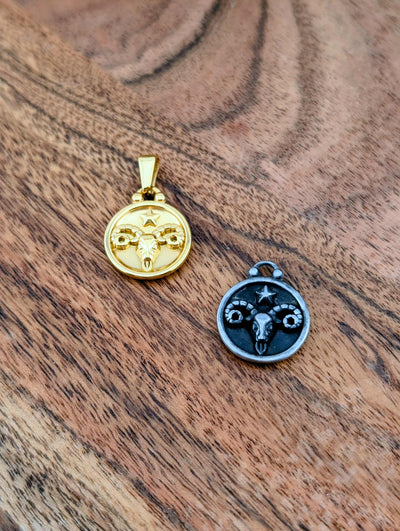 Breloque de signe astrologique et constellation double face