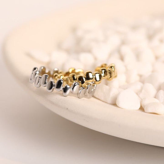 Bague les petits galets or ou argent en inox