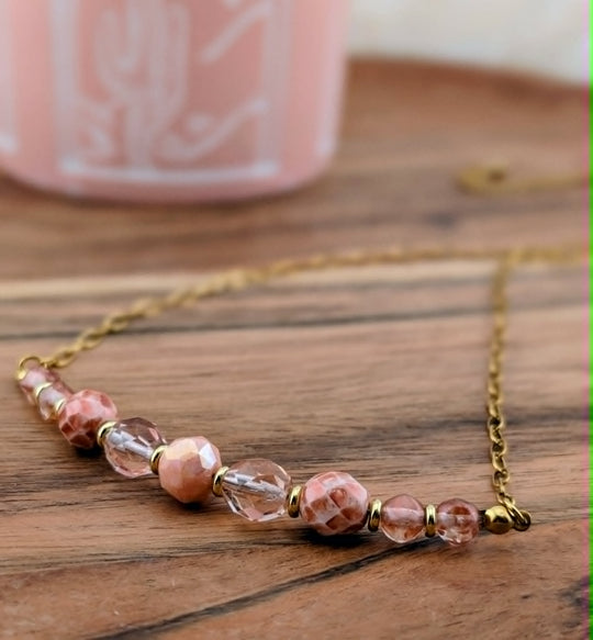 Collier Artsy corail