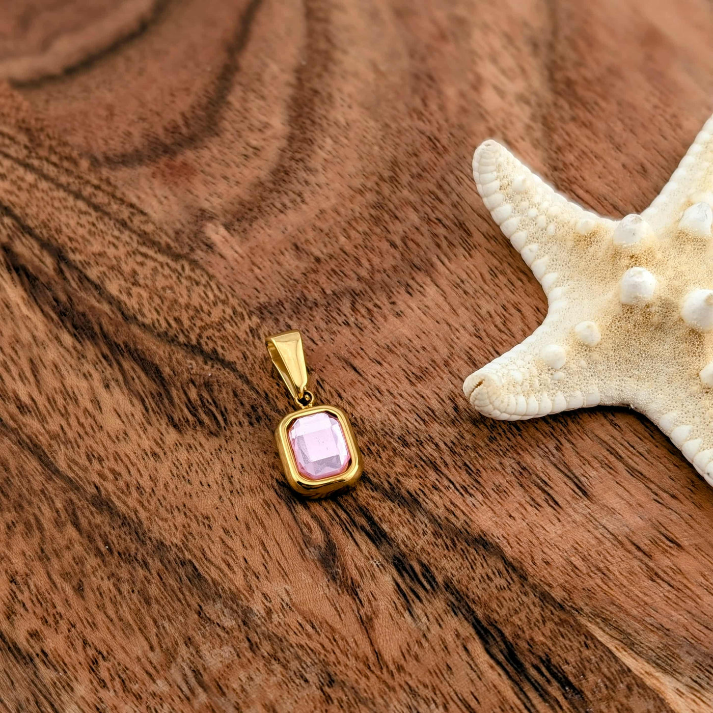 Rectangle rose brillant