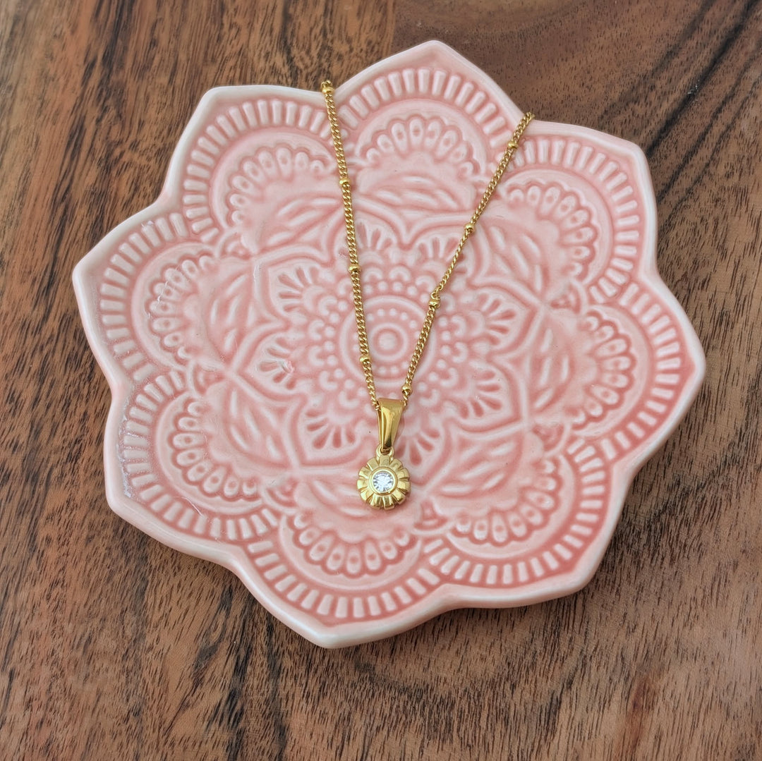 Pendentif fleur de strass