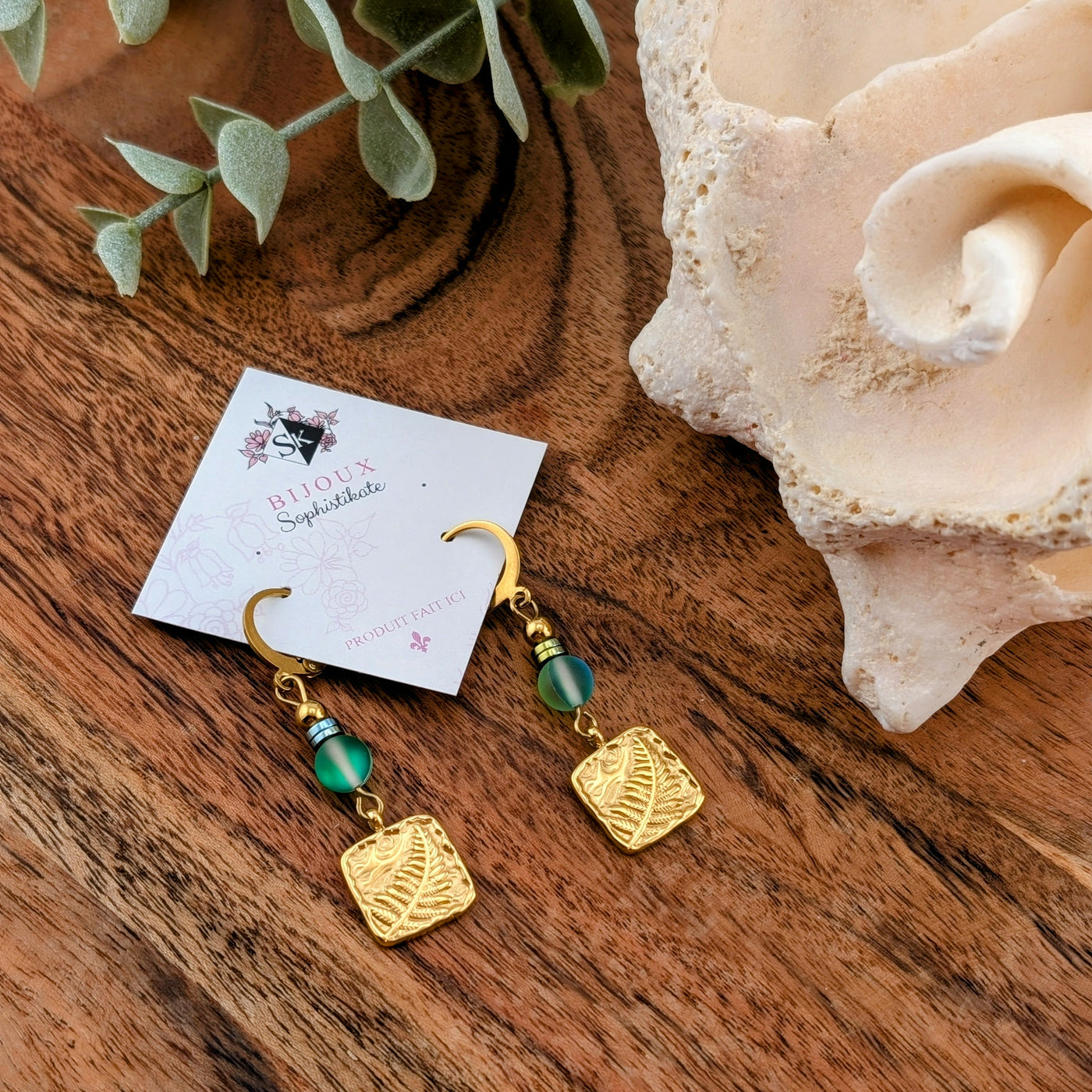 Boucles d'oreilles Gère ta fougère