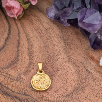 Breloque de signe astrologique et constellation double face