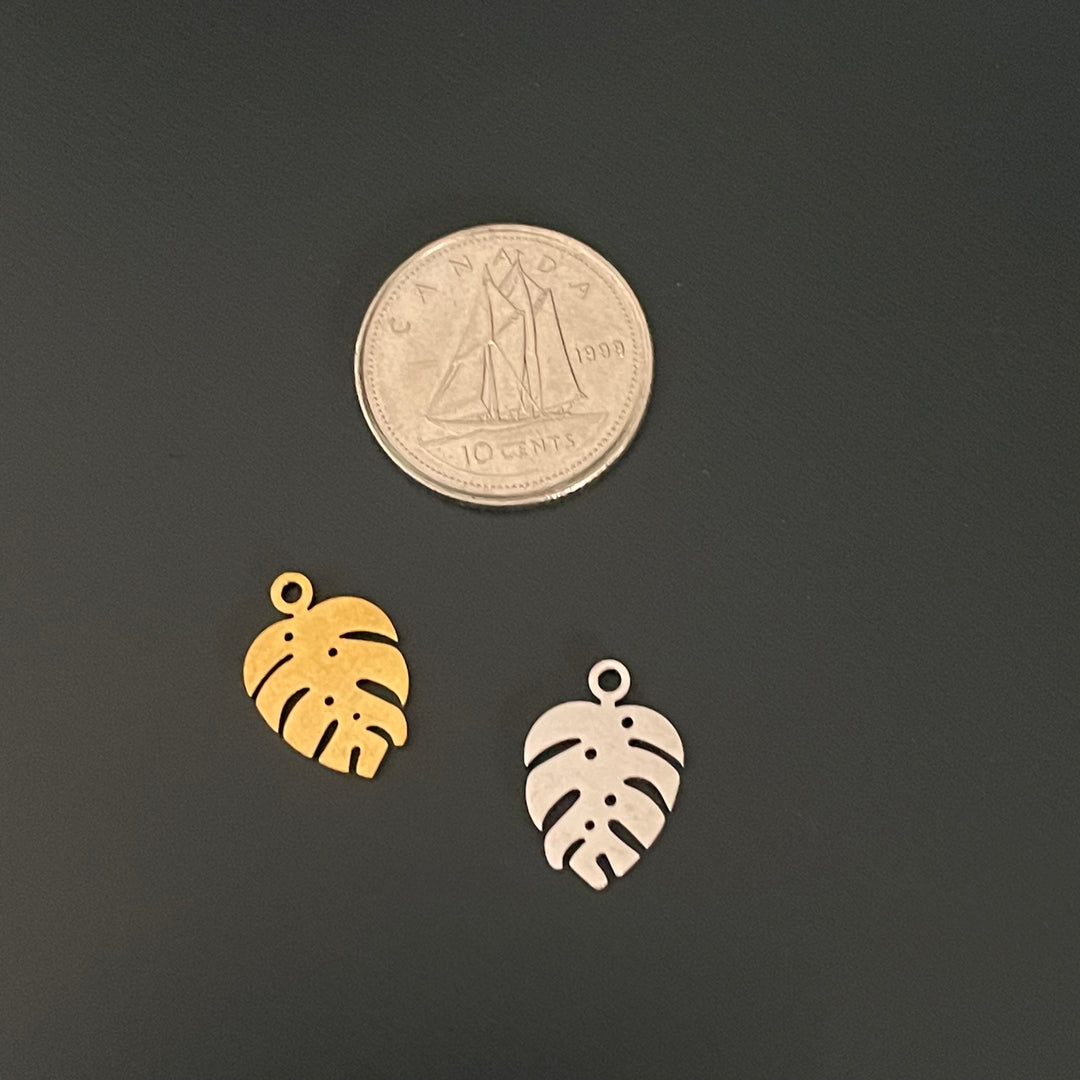 Mini monstera en inox argent ou doré