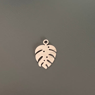 Mini monstera in silver or gold stainless steel
