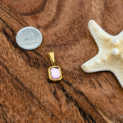 Rectangle rose brillant