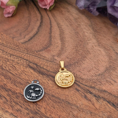 Breloque de signe astrologique et constellation double face