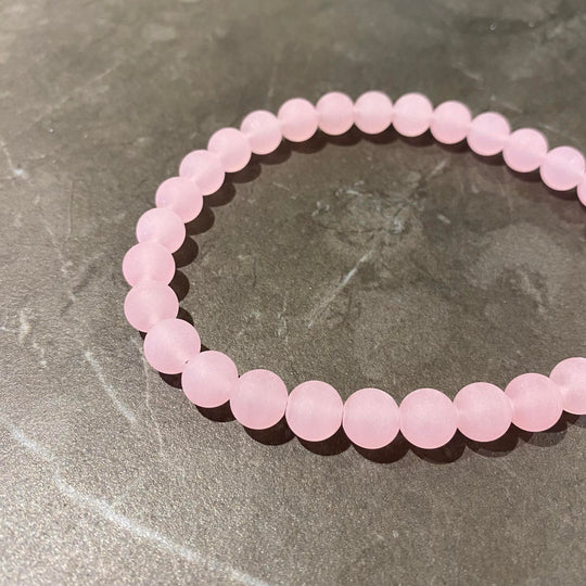 Corde de jade rose matte 8 mm