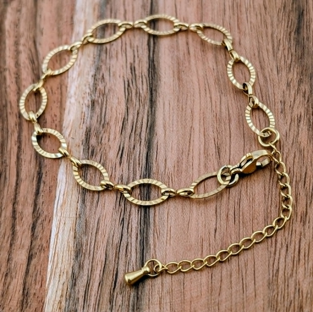 Bracelet Sarah en acier inoxydable doré