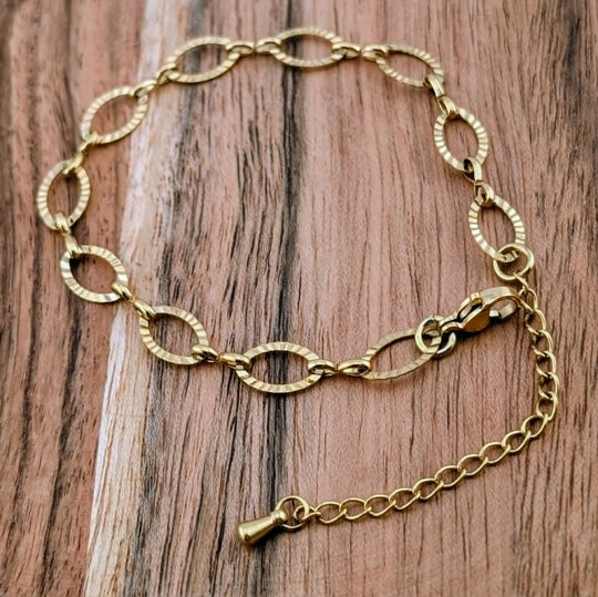 Bracelet Sarah en acier inoxydable doré