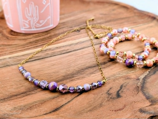 Collier Artsy lilas