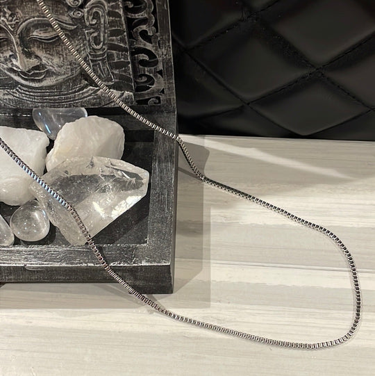 Collier Cubique en acier inoxydable Argent
