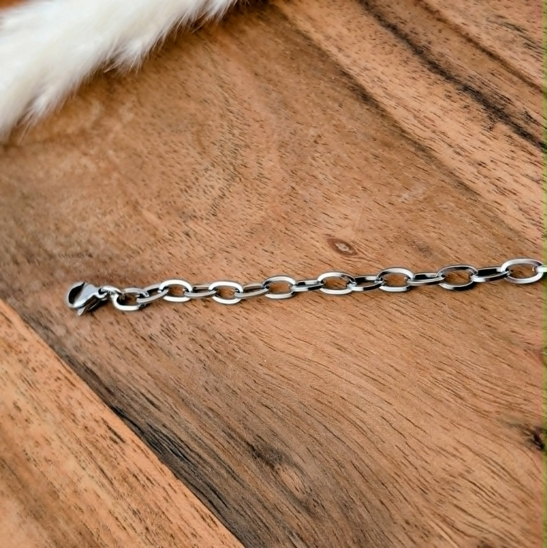 Chaine de bracelet de style ovale doré ou argenté