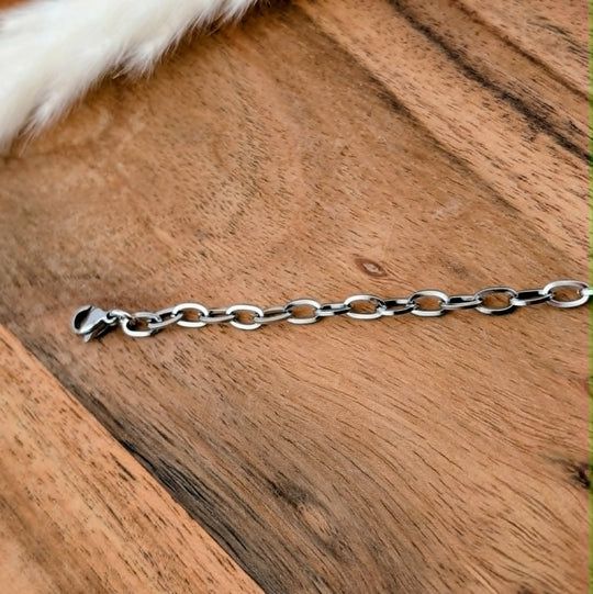 Chaine de bracelet de style ovale doré ou argenté