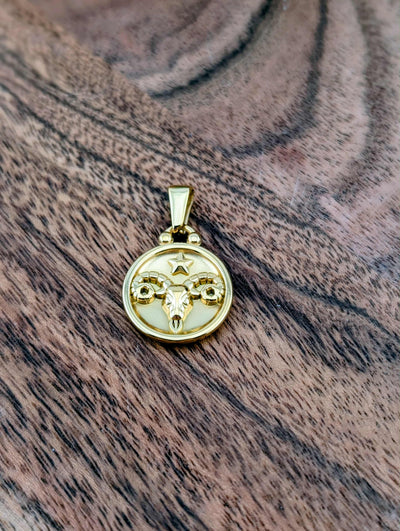 Breloque de signe astrologique et constellation double face